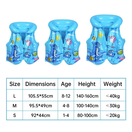 Inflatable Swim Vest with Buoyancy Support for Water Activities and Training Use