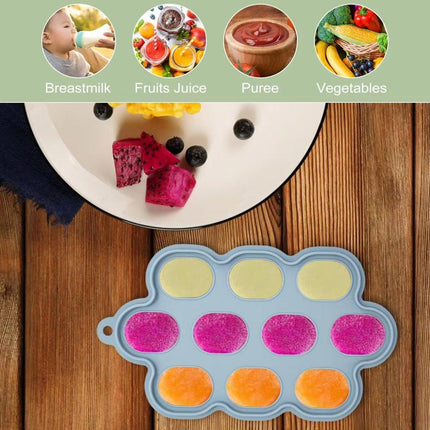 3pcs Food Supplement Freezer Tray Ice Cube Mould Silicone Storage Tray for Early Feeding