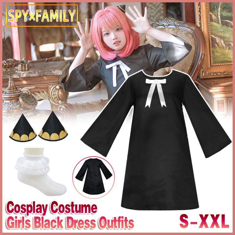 Anime SPYFAMILY Anya Forger Cosplay Costume Women Girls Black Dress O Aimall Anime SPYFAMILY Anya Forger Cosplay Costume Women Girls Black Dress O Aimall