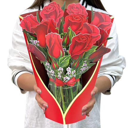 New Style 3D Pop Up Cards Paper Flower Bouquet Greeting Card for All Occasions