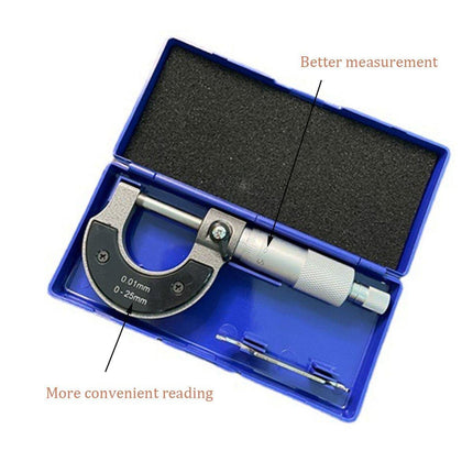 High Precision 0-100MM Outside Micrometer Alloy Head Spiral Measuring Tool