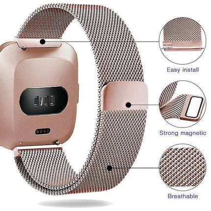 For Fitbit Versa 2 Lite Watch Band Strap Sports Metal Wristband Replacement Large - Aimall