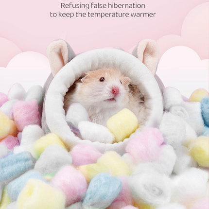 5pcs Hamster Winter Cotton Balls Quilt Toys Nest Accessories Warm Bedding Set