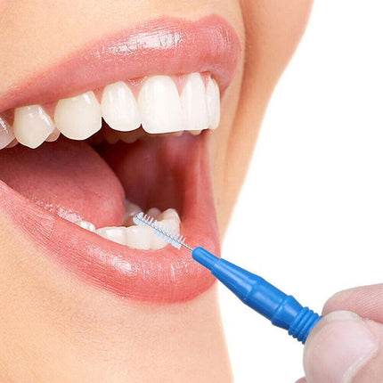 200PCS Interdental Brush Floss Sticks Tooth Floss Head Toothpick Cleaning New Red - Aimall