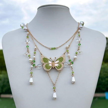 Butterfly Choker Necklace Women Summer Dopamine Fashion Jewelry Gift Set