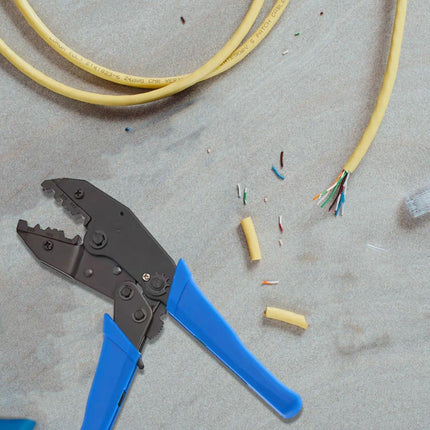 Cable Crimper Non-Insulated Electrical Ferrule Ratchet Wire Plier Crimping Tool - Aimall