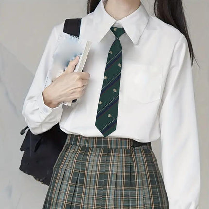 Student Lazy Tie Women Necktie Fashionable Uniform School Style Japanese JK Tie - Aimall