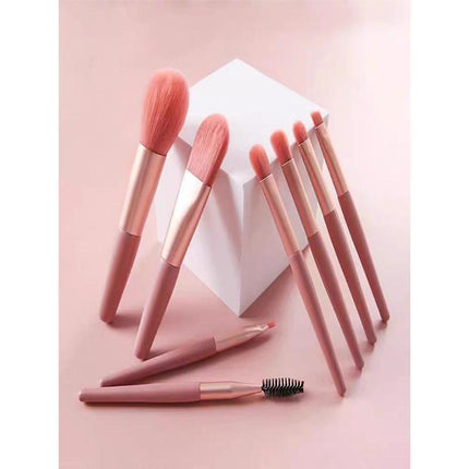 8PCS Eyeshadow Makeup Brush Set Travel Cosmetic Brushes Kit Brushes Kit with Bag - Aimall