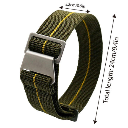 Elasticated Nylon Watch Strap Adjustable Band Durable Replacement Strap Watches