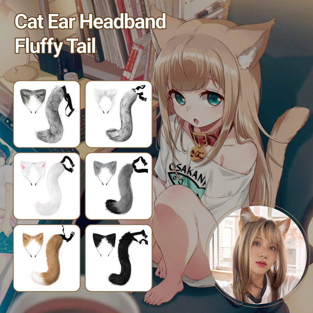 Halloween Cos Simulation Fox Plush Tail Hair Band Headdress