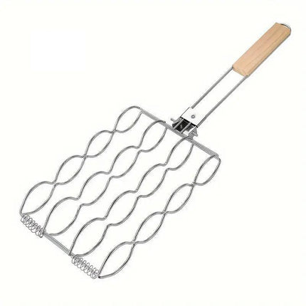 Folding Handle Corn Grill Clip Anti Scald Barbecue Tool for Home Outdoor Cooking