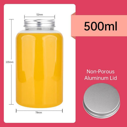 10pcs 500ml PET Plastic Juice Bottles Food Grade Drink Containers for Beverages