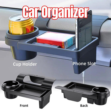 Car Multifunctional Organizer Hanging Storage Box with Cup Holder for Vehicle