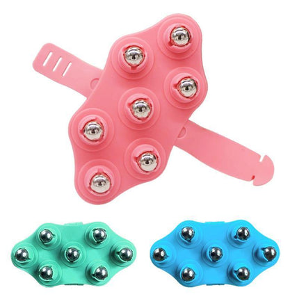 Handheld Massager Seven Trigger Points PVC POM Carbon Steel Ball Relax Muscles - Aimall