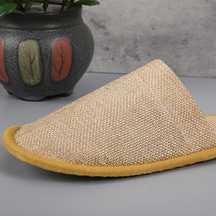 50 Pairs SPA Hotel Guest Slippers Closed Toe Disposable Terry Style Linen - Aimall