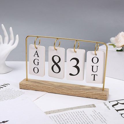 Wooden Desk Calendar Creative Desktop Calendar Ornament Home Office Decor Craft