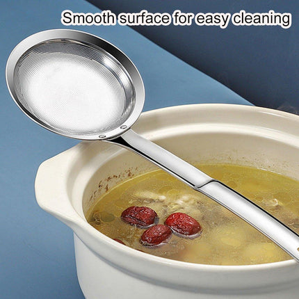 Oil Separator Spoon Mesh Fine Hole Filter Degreasing Residue Cooking Tool