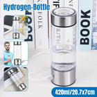420ml Hydrogen Water Generator Bottle USB Rechargeable Borosilicate Glass