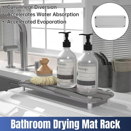 Quick Drying Diatomite Bathroom Mat Water Absorbing Mat Kitchen Drain Tray Rack
