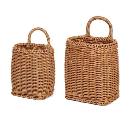 Vintage Wall Hanging Basket Kitchen Storage Basket Small Flower Basket Organizer