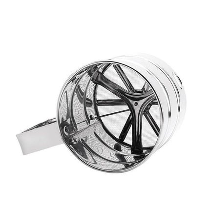 Mesh Flour Sifter Baking Icing Sieve Strainer Cup Sugar Shaker Mechanical Metal - Aimall