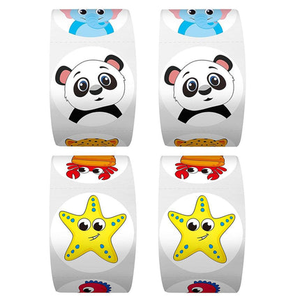 2 Rolls Animal Thank You Stickers for Toy Packaging and Decorative Gift Labelling