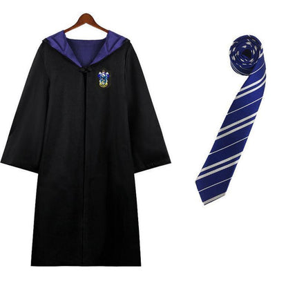 AU Harry Potter Gryffindor Ravenclaw Slytherin Robe Cloak Tie Costume Wand Scarf - Aimall