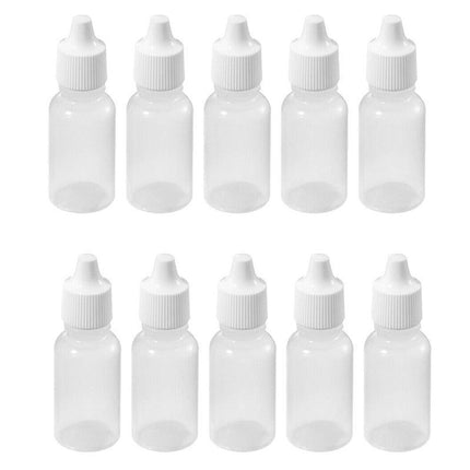 50x Clear Empty Plastic Dropper Bottle Squeezable Eye Drop Liquid Container 5ml - Aimall