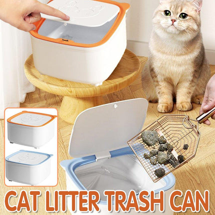 Large Cat Litter Box with Flip Lid Covered Cat Litter Bin for Easy Cleaning