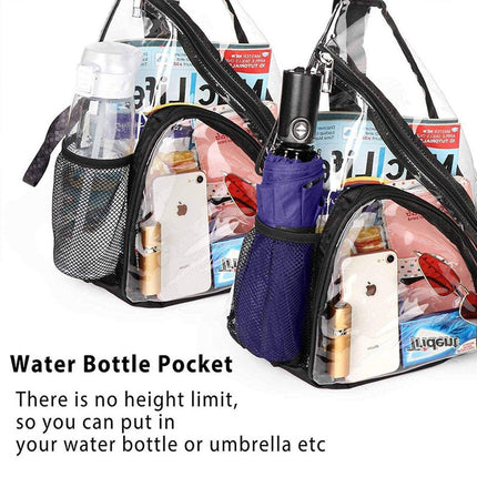 Transparent PVC Waterproof Backpack Crossbody Bag Casual Travel Shoulder Bag