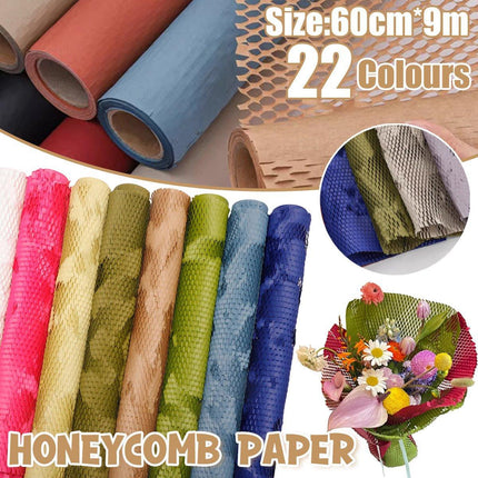 Honeycomb Flower Wrap Waterproof Art Texture Kraft Paper Floral Wrapping Paper