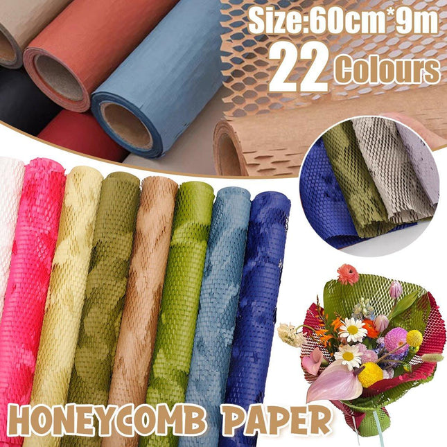 Honeycomb Flower Wrap Waterproof Art Texture Kraft Paper Floral Wrapping Paper