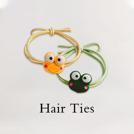 Cartoon Hair Rubber Hair Ring Frog Head Rope Hand Strap Couples Girl Hair Rope