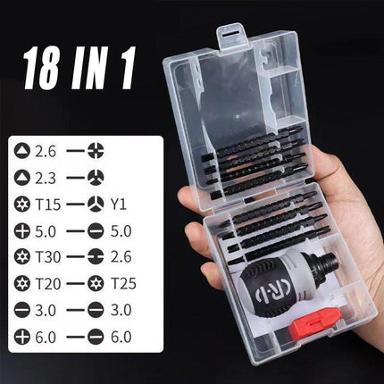 Ratchet Screwdriver Set with Sleeve Dual Head Screwdriver Expansion Cross Bits