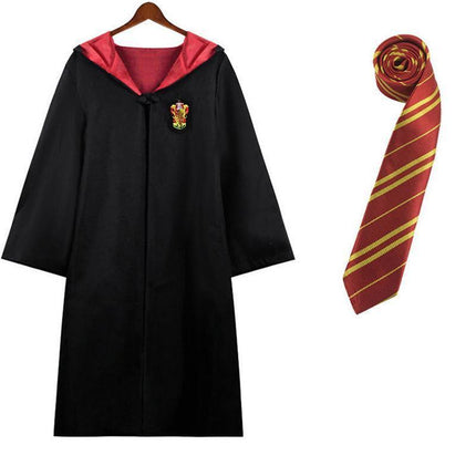 AU Harry Potter Gryffindor Ravenclaw Slytherin Robe Cloak Tie Costume Wand Scarf - Aimall