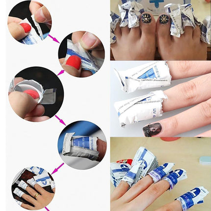 Disposable Nail Polish Remover UV Soak Off Acetone Art Removal Gel Wraps Cleaner - Aimall