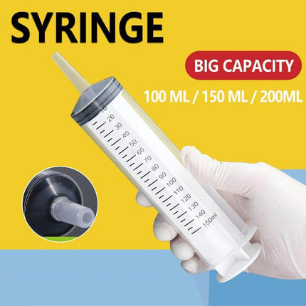 100-200ML Reusable Big Large Plastic Hydroponics Nutrient Measuring Syringe AU - Aimall