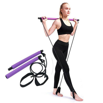 Multi-Purpose Pilates Stick Home Fitness Stretch Exercise Training Hip Rope