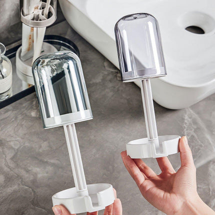 3Colours Bathroom Dustproof Toothbrush Holder Toothpaste Storage Rack Essentials