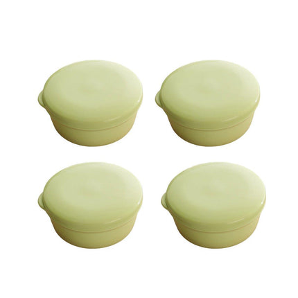4PCS Round Portable Bathroom Soap Box Lid Travel Soap Holder Draining Soap Dish
