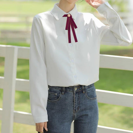 3PCS Unisex Pure School Uniform Tie Bow College Style Student JK Shirt Accessory