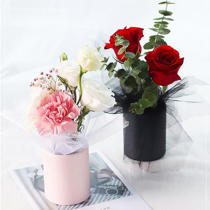 10PCS Round Flower Paper Boxes Hug Bucket Packaging Box Gift Storage Boxes Decor