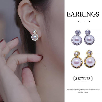Exquisite French Style Socialite Earrings Fashion Jewelry Elegant Statement