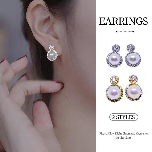 Exquisite French Style Socialite Earrings Fashion Jewelry Elegant Statement