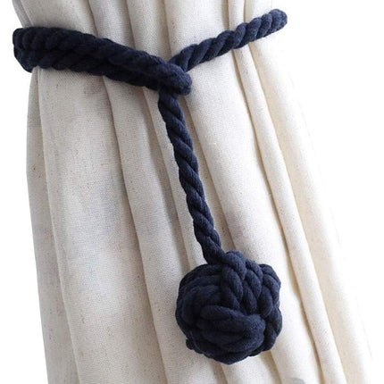 1pair Braided Cotton Curtain Tiebacks No Hole Curtain Holdbacks Hanging Balls