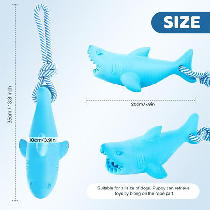 Blue Shark Dog Toy Bite Resistant Floating TPR Frisbee Rubber Molar Pet Supplies