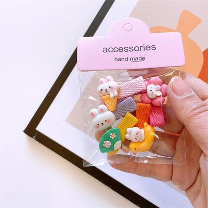 5Pcs Cute Cartoon Animal Hairpin Set for Girls - Mini Hair Clips Party Gift