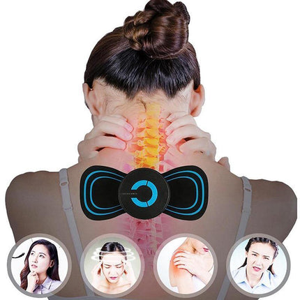 Pulse Tens Unit EMS Massager Back Full Body Muscle Stimulator Pain Relief Device - Aimall