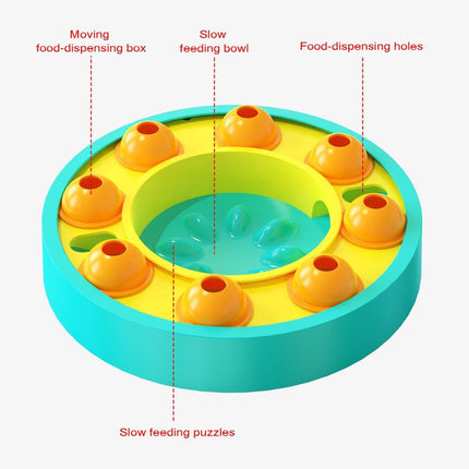 Interactive Slow Feeder Toy for Dogs Cats Pet Puzzle Hidden Treat Food Dispenser