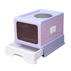 Folding Enclosed Cat Litter Box Foldable Drawer Toilet Anti-Splash Pet Supplies
